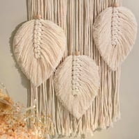 Nice Dream Makramé Álomfogó - Nagy Méretű Boho Falidísz Rojtokkal, Kézzel Készített Tollas Dekoráció Otthonra, Hálószobába, 80 cm 4