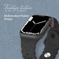 Apple Watch Légáteresztő Szilikon Sportszíj - Paisley Mintás 2