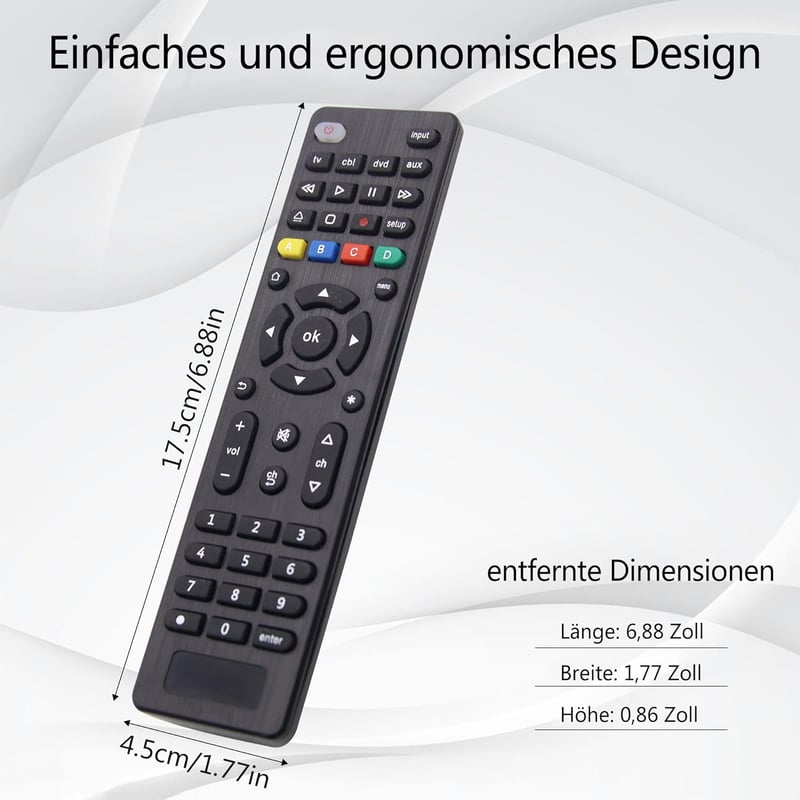 FOXRMT Univerzális Távirányító Samsung, LG, Sony, Philips TV-hez - DVD, Médialejátszó, Soundbar Kompatibilis - Egyszerű Beállítás, 10m Hatót