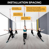 DASKING Profi Bungee Edzőkötél Szett 80kg - Légi Jóga, Tánc és Fitness Edzéshez 6