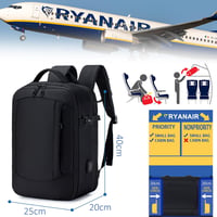 SUCIKORIO Bővíthető Repülős Hátizsák 40x20x25 - Laptoptartós, USB-s, Ryanair Kompatibilis 2
