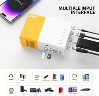 PVO Mini Projektor YG300Pro - Hordozható LED Projektor Gyerekeknek, 1080p Felbontás, 170" Vetítés, Bluetooth 5.4, Vezetékes Tükrözés, Kültér 2