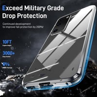 Samsung Galaxy S20 FE IBEX mágneses tok - 360°-ban forgatható, fémkeretes ütésálló védőtok dupla üveggel 2