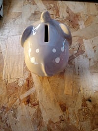 LEONARDO HOME Bambini keramička kasica prasica u obliku slona s ključem – 11,5 cm, siva – poklon — nedostaje otvor za ključ (stanje: vidi 2. sliku) 4