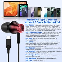 USB-C mágneses fülhallgató mikrofonnal iPhone 15 Pro, Samsung A54, Pixel 8a és más USB-C készülékekhez 4