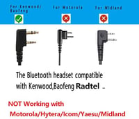 Baofeng UV-82, UV-5R, BF-888S rádiókhoz Bluetooth PTT fülhallgató és mikrofon 2