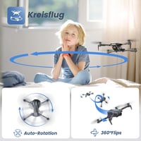 DEERC D70 Összecsukható Drón 720P Kamerával - Gyerekeknek és Kezdőknek, Hosszú Repülési Idő, Mobiltelefon Irányítás, 360° Forgás, Beltéri Ha 4