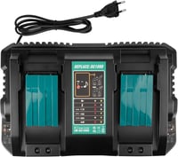 Makita 14,4V-18V akkumulátor gyorstöltő, dupla portos, EU csatlakozó 9