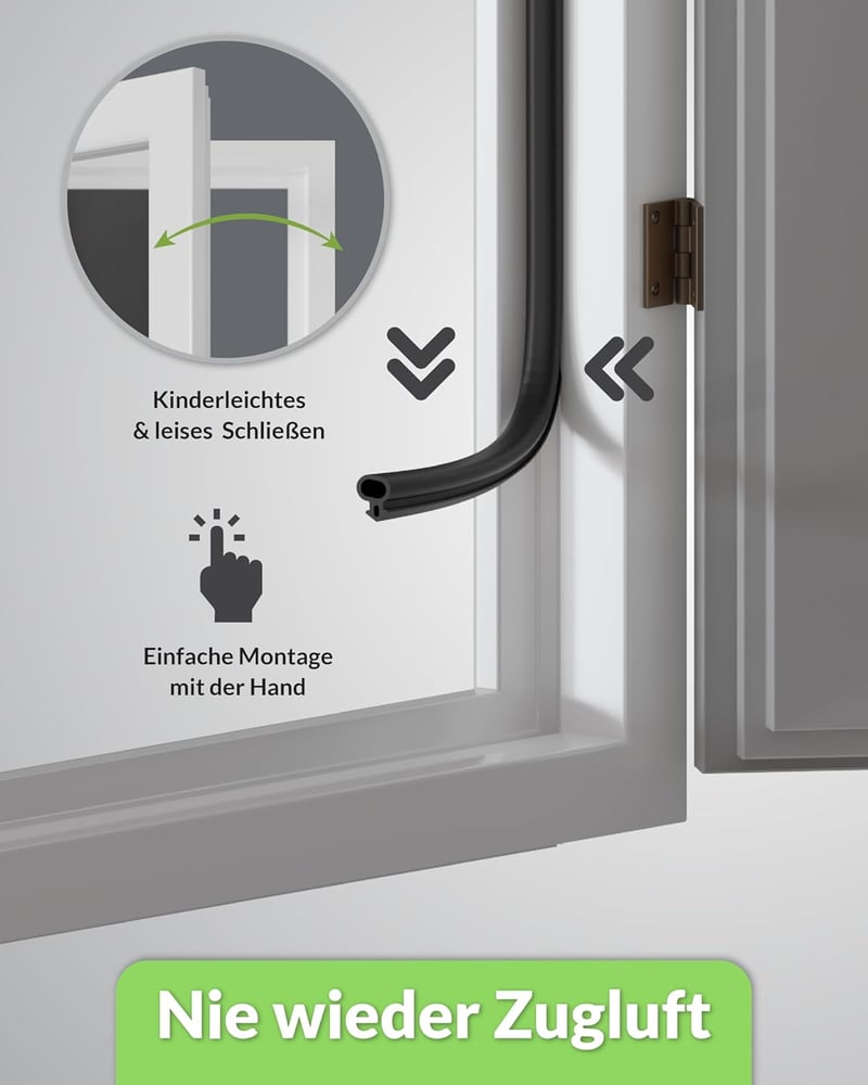 RELAWI® Prémium Hangszigetelő Műanyag Ablak- és Teraszajtó Tömítés TPE-ből, 25m