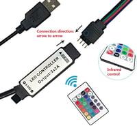 Távirányítós USB LED szalagvezérlő RGB 5050 csíkhoz - MASUNN 24 3
