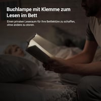 DEWENWILS USB Tölthető Olvasólámpa Csipesszel - LED Könyvlámpa 2 Fényerőszinttel, Állítható, Könnyű, Hordozható Könyvjelző Lámpa Olvasóknak 7