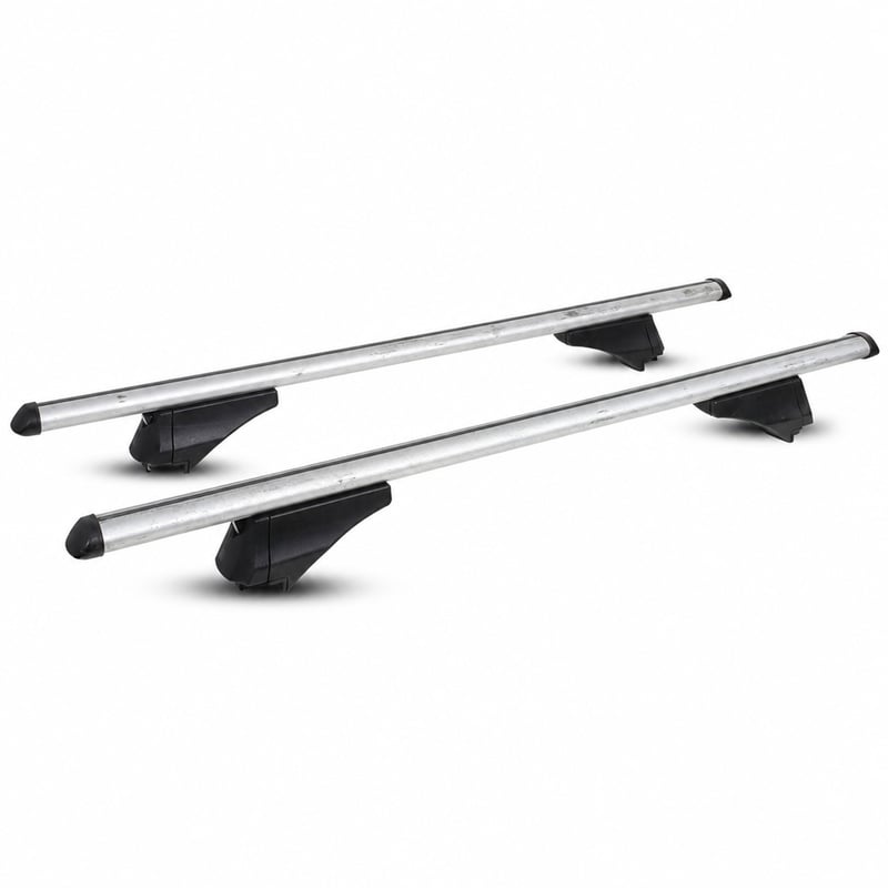 Fischer CrossLine XL alumínium tetőcsomagtartó sínek 131 cm, 75 kg teherbírás — látható használati nyomok (állapot: lásd a 2. képet)