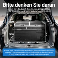 AAOBOSI 115L Kompresszoros Hűtőbox WiFi Vezérléssel - Autós Hűtőláda -20°C-ig, 12/24V és 100-240V Tápellátással, USB Csatlakozással Kempinge 3