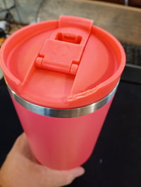 Termoska Contigo Tumbler 1200 ml s držadlom a slamkou, koralová farba, vákuovo izolovaná — bez slamky (stav: pozri 2. obrázok) 4