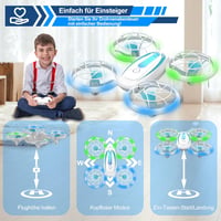 Wipkviey T18 Mini Drón Gyerekeknek - LED Fényekkel, 360° Forgással, Magasságtartással, Fejnélküli Móddal, 16 Perc Repülési Idővel, 2 Akkumul 5