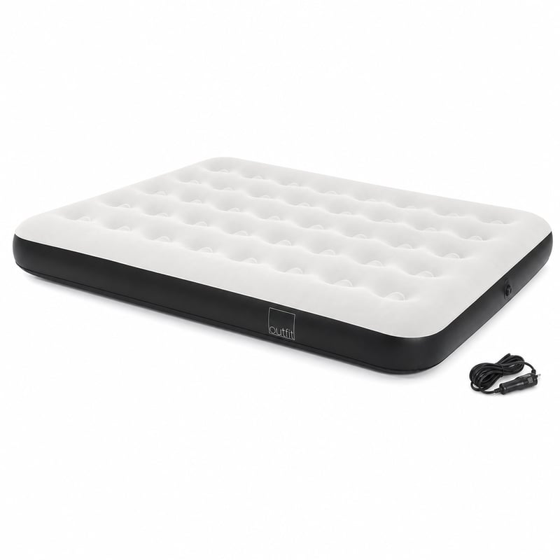 Bestway Outfit Air madrac na napuhavanje za dvije osobe 191x137x22 cm s ugrađenom pumpom, bez torbe za nošenje (stanje: vidi 2. sliku)