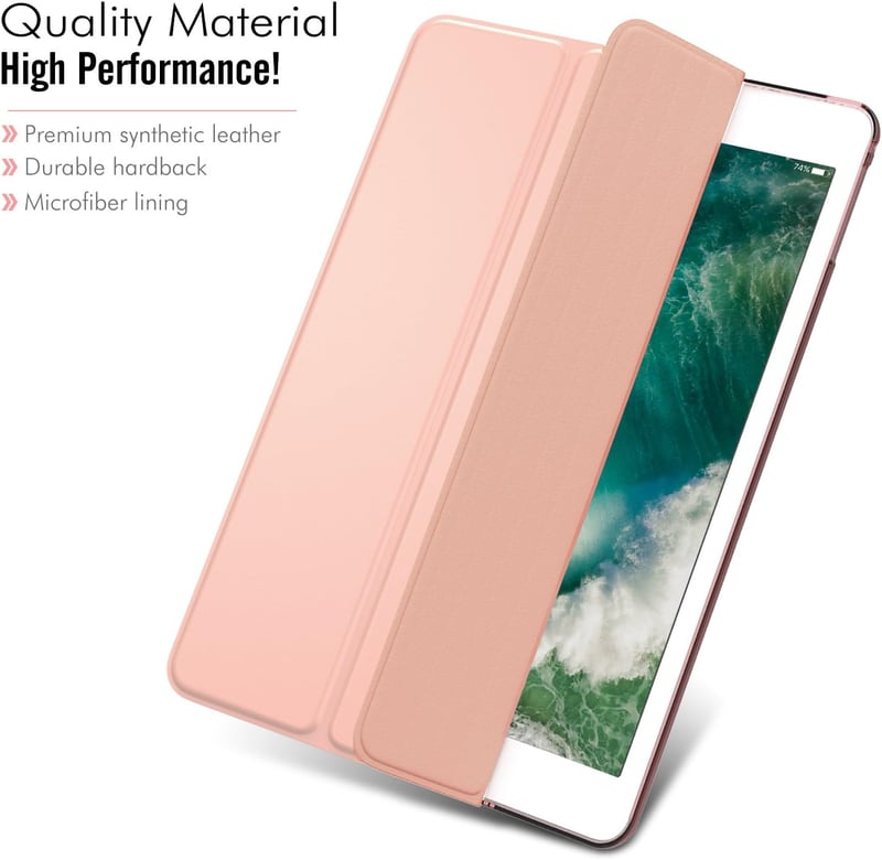 MoKo Smart Shell védőtok iPad 9.7 (2017/2018) tablethez - Rózsaarany, vékony kialakítás, automatikus alvó funkcióval

AI: I've created a Hun
