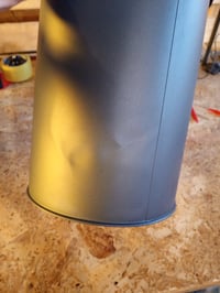 Coș de gunoi metalic rotund Durable 330158, 15 litri, antracit, pentru birou - cu o mică îndoitură (nefolosit) (stare: vezi a 2-a poză) 2