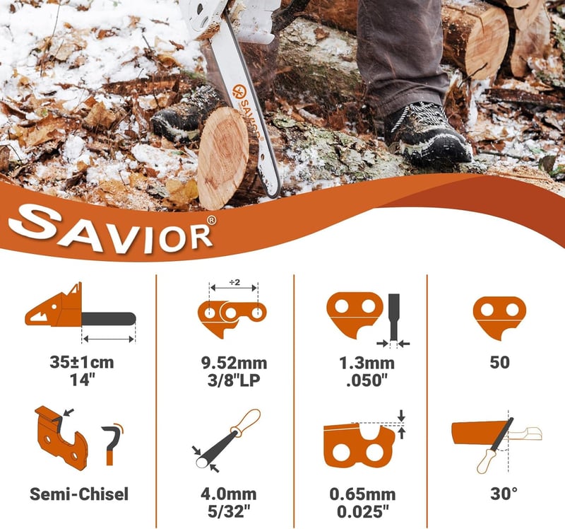 Stihl MS180, MS211, MS230 kompatibilis Savior fűrészlánc szett, 35cm, 3db, alacsony visszarúgású