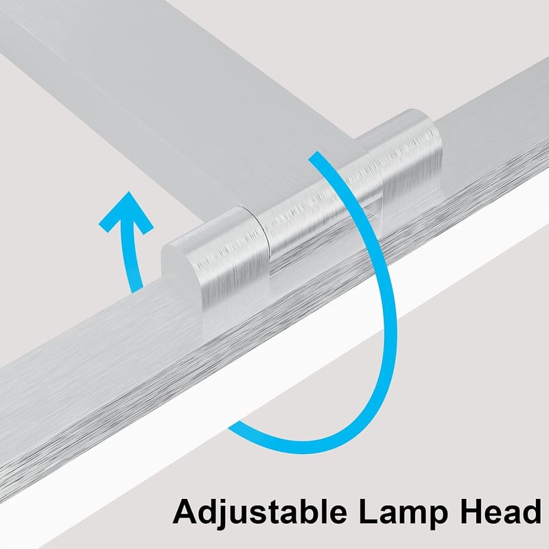 Klighten LED Tükör Világítás 24W - 80cm Ezüst Fürdőszobai Lámpa IP44 Vízálló 6000K Hideg Fehér 1170LM 180° Forgatható Fali Tükörlámpa