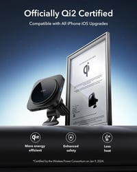 ESR 15W MagSafe autós töltő iPhone 15/14/13-hoz, Qi2 tanúsított, fekete 3