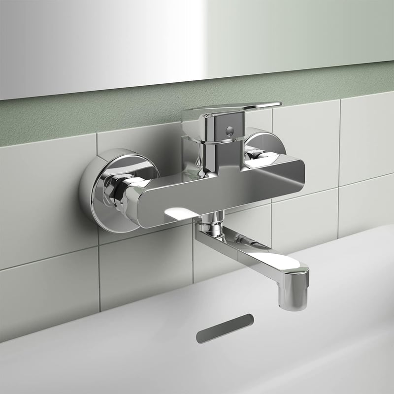 Ideal Standard Ceraplan BD241AA Fali Mosdó Csaptelep - Króm, Víztakarékos Rendszerrel, Sárgaréz, Egykaros Kivitel, Felületre Szerelhető