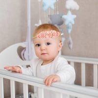 5 db Cinaci virágos hajpánt babáknak és kislányoknak - puha nylon fejdísz 4