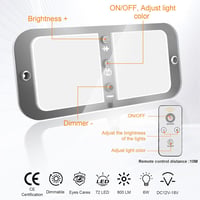 Kriogor LED Mennyezeti Lámpa Lakóautóba, 12V, Távirányítós, 4 Üzemmód, 700LM, 2db 5