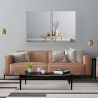 TSKDKIT Öntapadós Tükör Szett - 2 db HD Minőségű Keret Nélküli Üvegtükör Falra, 40x30 cm, Fürdőszobába, Nappaliba, Előszobába 5