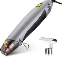 WORKPRO Mini Hőlégfúvó 400W - Kompakt Kézi Hőpisztoly 2 Hőfokozattal (300°C/500°C), Terelőfúvókával és Összecsukható Állvánnyal Barkácsolásh 1