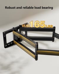 FORGING MOUNT TV Fali Tartó 109 cm Dupla Karos Konzol 50-90" Lapos/Ívelt TV-hez, 75 kg Teherbírás, Dönthető, Forgatható, VESA 600x400mm 3