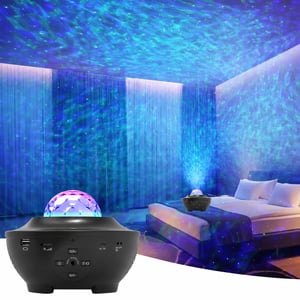 Csillagvetítő Galaxisfény Éjszakai Lámpa Gyerekszobába, Óceánhullám Projektor Bluetooth — Távirányító nélkül (állapot: lásd a 2. képet)
