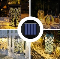 Herefun Napelemes Lámpa Fedél 2db - LED Izzós Kültéri Lámpafej 100 Lumen Fényerővel, Vízálló Kerti Világítás Alkatrész, Járdához és Függő Lá 3