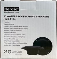 Herdio 4 Inches Vízálló Mennyezeti Hangszóró - Bluetooth Kompatibilis Beépíthető Hangrendszer Fürdőszobába, Konyhába, Kültérre, 160W 8