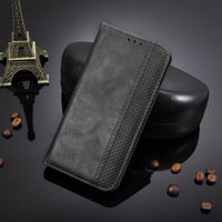 OPPO Reno 8 5G Fekete Bőr Flip Védőtok és Pénztárca Kombó 5