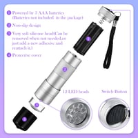 Hordozható Mini UV LED Körömszárító Lámpa - Zseblámpa Formájú Gél Lakk Lámpácska 2