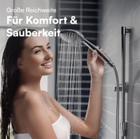 H&S Univerzális Zuhanyfej 5 Üzemmóddal - Króm Kézi Zuhanyfej Egyszerű Tisztítással, Könnyű Felszerelhetőséggel - Chrome 5