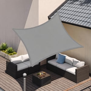 Vele de umbrire SONGMICS 2x3 m, impermeabile, coloană de apă 665 mm, protecție UV 93%, poliester rezistent la rupere — Frânghii lipsă (stare: vezi a 2-a imagine)