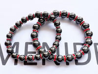 Mágneses hematit karkötő 10mm - Fájdalomcsillapító, alvásjavító, antisztatikus, férfi-női (piros, 20cm) 4