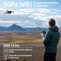 IDEA12 PRO 4K Drón Kezdőknek - Optikai Pozicionálás, Kefe Nélküli Motor, 30 Perc Repülés 3