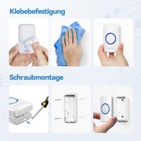 VOXON Vezeték Nélküli Csengő 400m Hatótávval - IP65 Vízálló Ajtócsengő 2 Vevőegységgel, LED Villogással, 5 Hangerőszinttel, 60 Dallammal  7