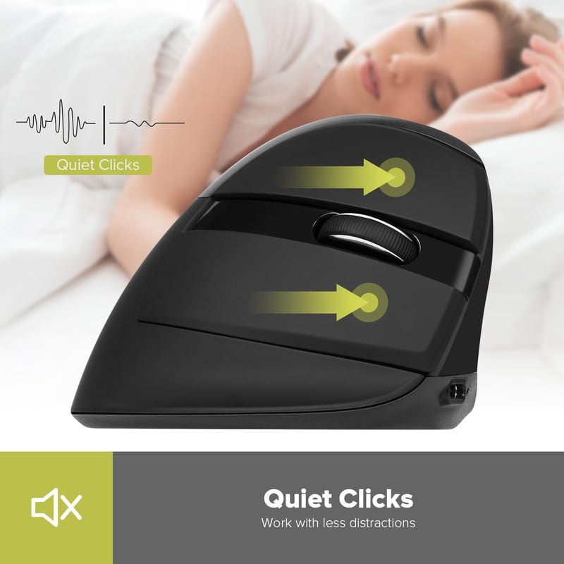 DeLUX M618MINI Ergonomikus Vezeték Nélküli Egér - Újratölthető Vertikális Egér Kis Kezekhez, 6 Gomb, 4000 DPI, Bluetooth 5.2/2.4G Kettős Mód