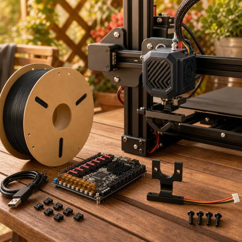 Sada pre presnú 3D tlač: hotend blok + 8-osá riadiaca doska + 1 kg čierny PLA+ filament