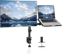 Suptek Asztali Monitor és Laptop Tartó Kar 13-27" Képernyőkhöz - Állítható Magasság, 360° Forgatható, Dönthető, Helytakarékos Megoldás 1
