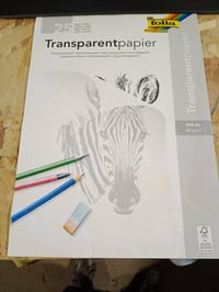 Bloc de hârtie de calc transparentă Folia 8050/25, A3, 80 g/m², 25 coli, alb transparent — hârtie șifonată (stare: vezi a 2-a imagine) 2