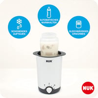 NUK Thermo 3-in-1 cumisüveg melegítő - Biztonságos és gyors melegítés, kiolvasztás és melegen tartás cumisüvegekhez és bébiételes üvegekhez 2