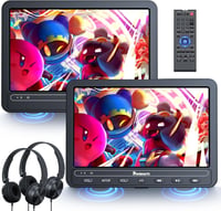 Naviskauto 10,5" Autós DVD lejátszó 2 képernyővel, 5 órás akkuval, USB, AV 1