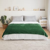 MIULEE Vastag Bárányszőr Takaró - Csíkos Puha Polár Pléd Kanapéra és Ágyra - Meleg Ágytakaró Nappaliba - 125x150 cm, Sötétzöld 6