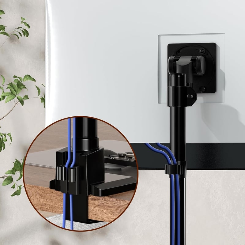 Putilsen Mount Monitortartó 24-57" Képernyőkhöz - Állítható Magasságú Asztali Monitorállvány, 27kg Teherbírás, VESA Kompatibilis, Fekete