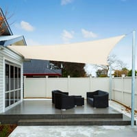 AXT SHADE 5x6m Vízálló Napvitorla Krém, UV Védelem Teraszra Kertbe - 5 x 6 m, cream 1